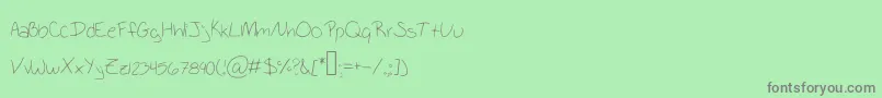 Шрифт SchoolWriting – серые шрифты на зелёном фоне