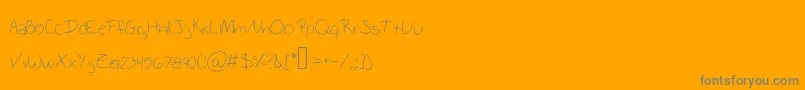 Шрифт SchoolWriting – серые шрифты на оранжевом фоне