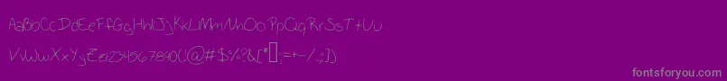 SchoolWriting Font – Gray Fonts on Purple Background