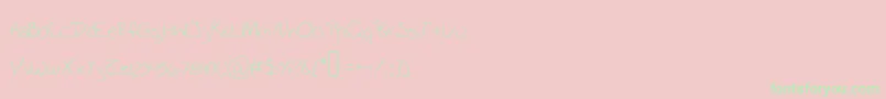 SchoolWriting Font – Green Fonts on Pink Background