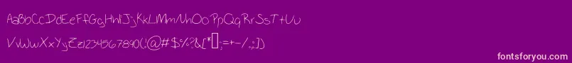 SchoolWriting Font – Pink Fonts on Purple Background