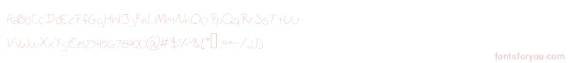 SchoolWriting Font – Pink Fonts on White Background