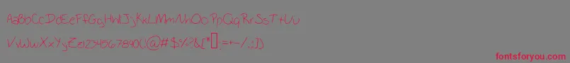 Шрифт SchoolWriting – красные шрифты на сером фоне