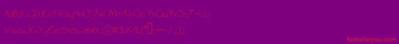 fuente SchoolWriting – Fuentes Rojas Sobre Fondo Morado