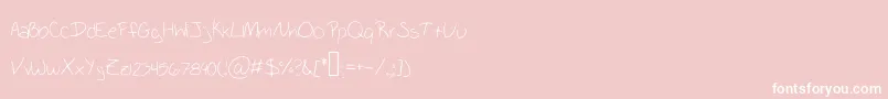SchoolWriting Font – White Fonts on Pink Background