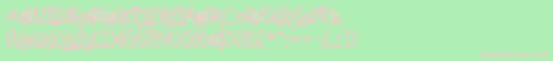 AfroedDizzyYak Font – Pink Fonts on Green Background