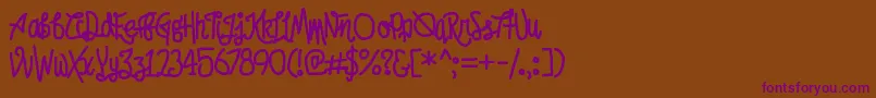 AfroedDizzyYak Font – Purple Fonts on Brown Background