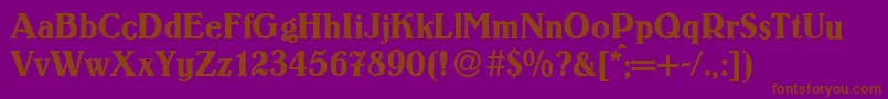 Шрифт LouisRegular – коричневые шрифты на фиолетовом фоне