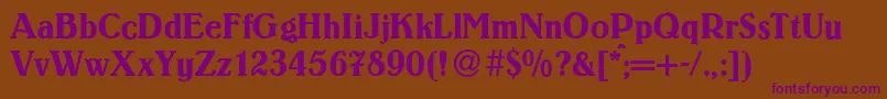 LouisRegular Font – Purple Fonts on Brown Background