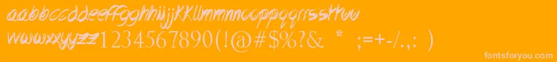 LovelyExcuse Font – Pink Fonts on Orange Background