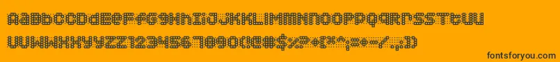 Squarodynamic 03 Font – Black Fonts on Orange Background