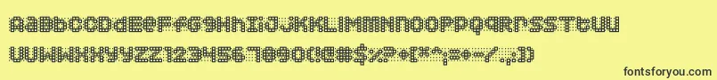 Squarodynamic 03 Font – Black Fonts on Yellow Background