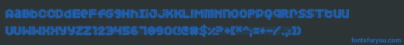 Squarodynamic 03 Font – Blue Fonts on Black Background