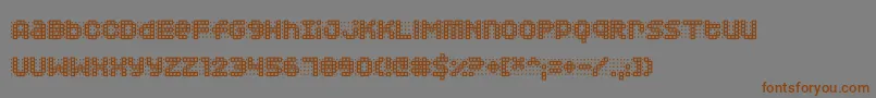 Squarodynamic 03 Font – Brown Fonts on Gray Background