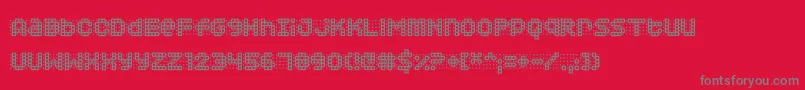 Squarodynamic 03 Font – Gray Fonts on Red Background