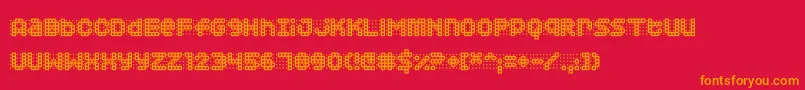 Squarodynamic 03 Font – Orange Fonts on Red Background
