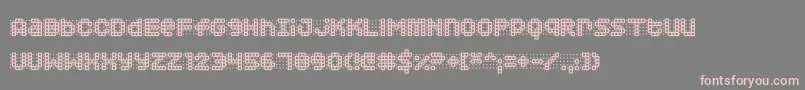 Squarodynamic 03 Font – Pink Fonts on Gray Background