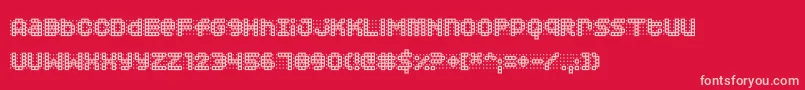 Squarodynamic 03 Font – Pink Fonts on Red Background