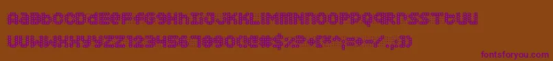 Squarodynamic 03 Font – Purple Fonts on Brown Background