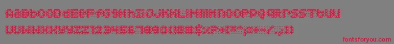 Squarodynamic 03 Font – Red Fonts on Gray Background
