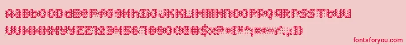 Squarodynamic 03 Font – Red Fonts on Pink Background