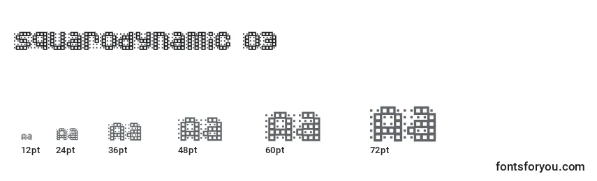 Squarodynamic 03 Font Sizes