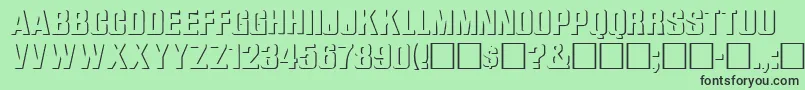 WhataReliefRegular Font – Black Fonts on Green Background