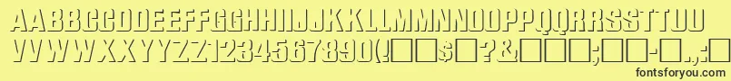 WhataReliefRegular Font – Black Fonts on Yellow Background