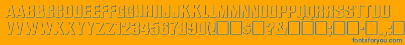 WhataReliefRegular Font – Blue Fonts on Orange Background