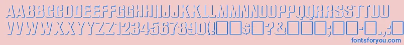 WhataReliefRegular Font – Blue Fonts on Pink Background