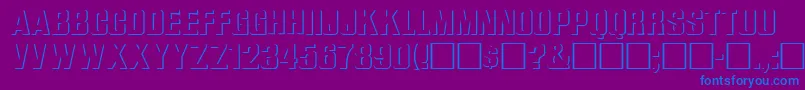 WhataReliefRegular Font – Blue Fonts on Purple Background