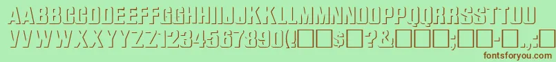 WhataReliefRegular Font – Brown Fonts on Green Background