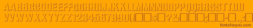 WhataReliefRegular Font – Brown Fonts on Orange Background