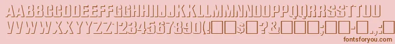 WhataReliefRegular Font – Brown Fonts on Pink Background