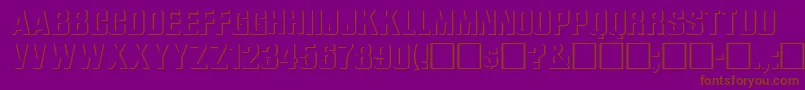 WhataReliefRegular Font – Brown Fonts on Purple Background