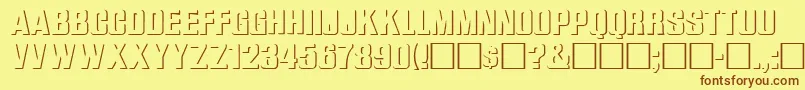 WhataReliefRegular Font – Brown Fonts on Yellow Background