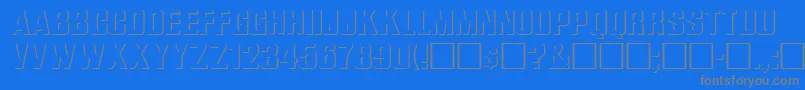 WhataReliefRegular Font – Gray Fonts on Blue Background