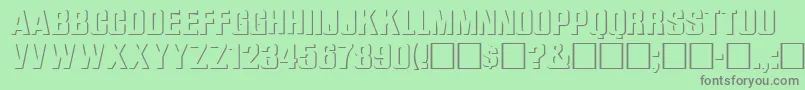 WhataReliefRegular Font – Gray Fonts on Green Background