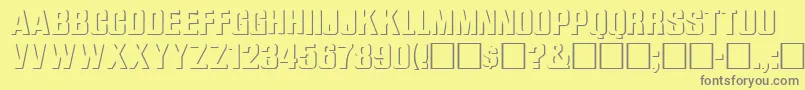 WhataReliefRegular Font – Gray Fonts on Yellow Background