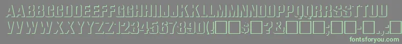 WhataReliefRegular Font – Green Fonts on Gray Background