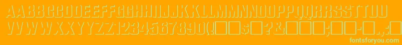 WhataReliefRegular Font – Green Fonts on Orange Background