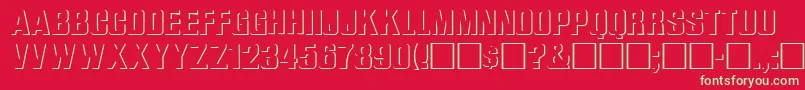 WhataReliefRegular Font – Green Fonts on Red Background