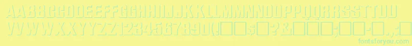 WhataReliefRegular Font – Green Fonts on Yellow Background