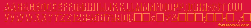 WhataReliefRegular Font – Orange Fonts on Red Background