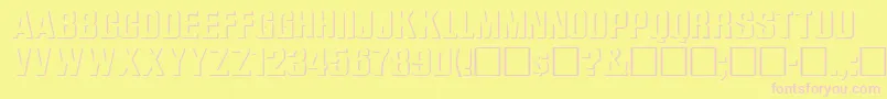 WhataReliefRegular Font – Pink Fonts on Yellow Background