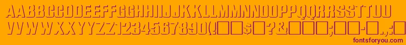 WhataReliefRegular Font – Purple Fonts on Orange Background