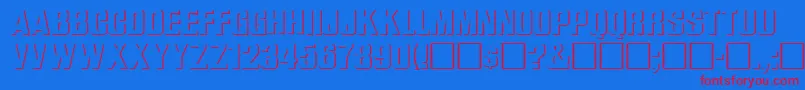 WhataReliefRegular Font – Red Fonts on Blue Background