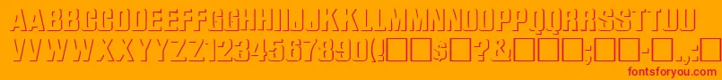 WhataReliefRegular Font – Red Fonts on Orange Background