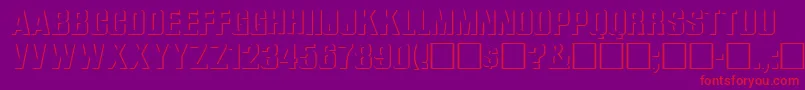 WhataReliefRegular Font – Red Fonts on Purple Background