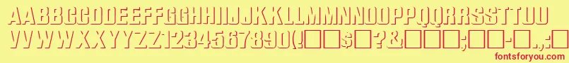 WhataReliefRegular Font – Red Fonts on Yellow Background